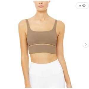 Alo yoga slit bra in gravel